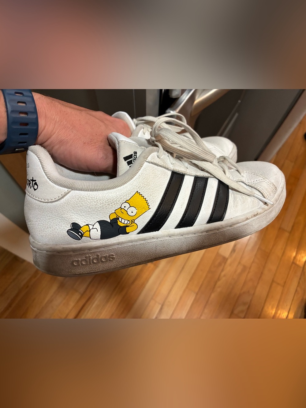 Adidas Grand Court The Simpsons El Barto Men's Sneakers Shoes (Size 9) Rare
